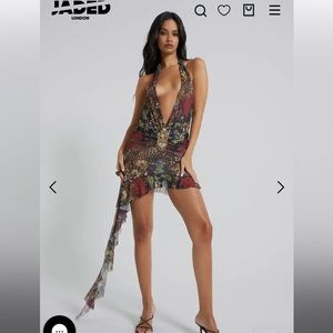 JADED LONDON Mini Cindy Plunge Dress